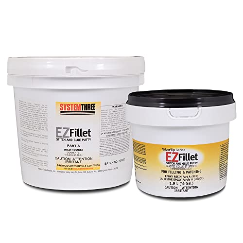 System Three EZ-Fillet Epoxy Putty Kit, 1.5 Gallon, Brown - size: 1.5 gallon