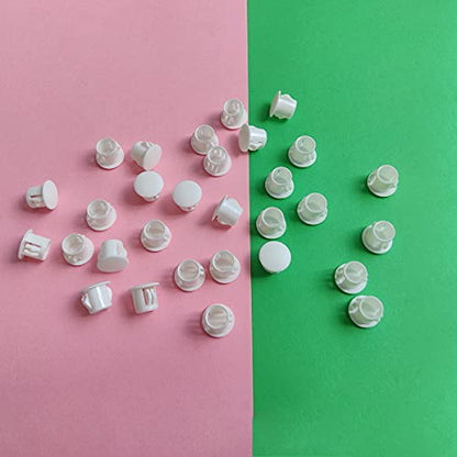 30 Pcs White 10mm (3/8") Plastic Hole Plugs - size: 10mm (3/8")
