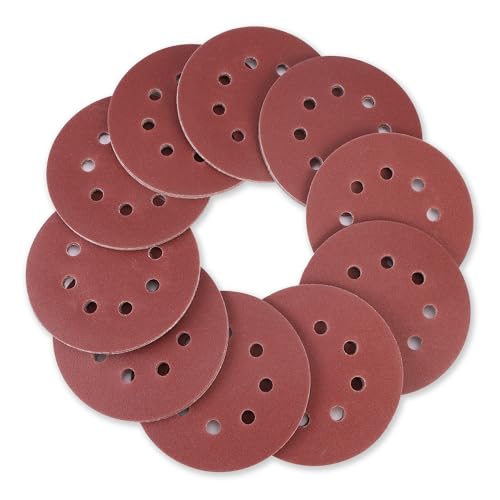 WORKPRO Sanding Discs, 5-Inch 180 Grit 8-Hole Hook and Loop, 150 Pack - style: 150PCS 5 Inch 180 Grit