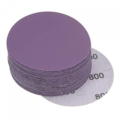 uxcell 30Pcs 3-Inch Purple Sanding Discs 800 Grits Hook and Loop Professional Aluminum Oxide Sand Paper Wet Dry Polish for Wood Metal Paint Finishing - style: 800 Grit