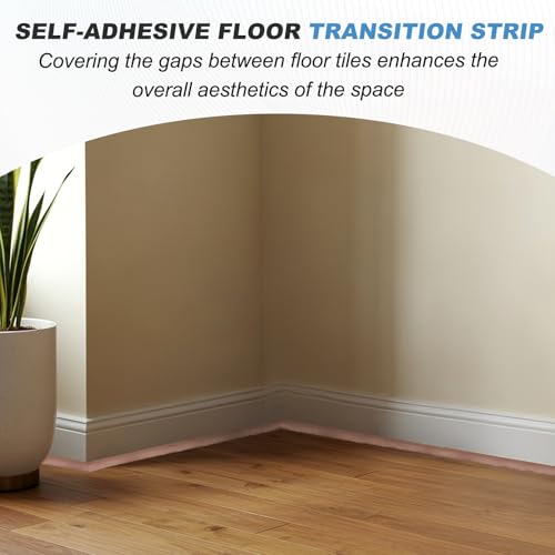 2Pcs Floor Transition Strip 3.94ftx3 PVC Vinyl Tile Edge Trim