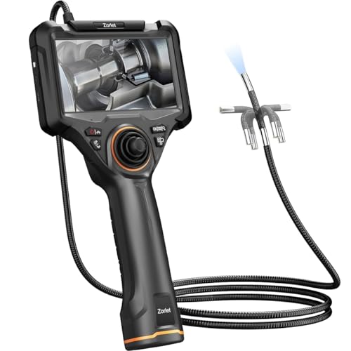 360° Articulating Borescope, 5" Monitor & 4-Way Joystick - size: 5.0 FT