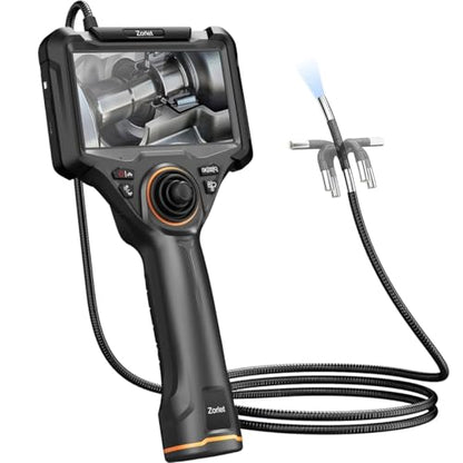 360° Articulating Borescope, 5" Monitor & 4-Way Joystick - size: 5.0 FT