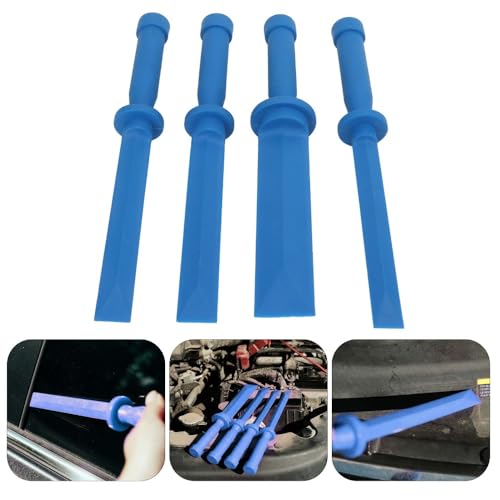4-Piece Nylon Plastic Chisel Scraper Set, Non-Marring Paint Scrapers for Adhesive, Caulk, Decals and Trim