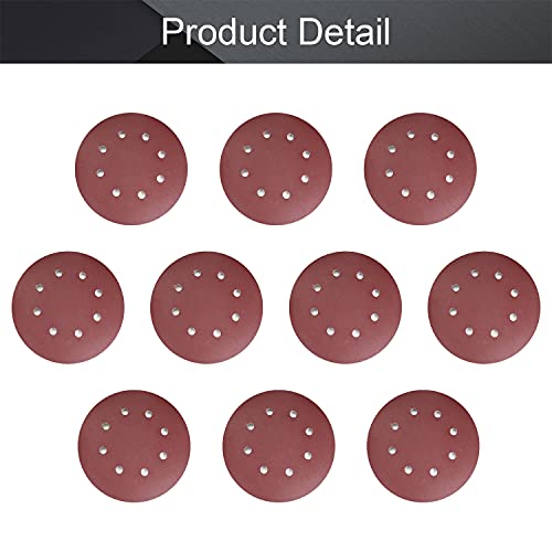 Utoolmart 10pcs 7 Inch 8 Hole Hook and Loop Sanding Disc 240Grit Flocking Sandpaper for Random Orbit Sander - size: 240 Grit