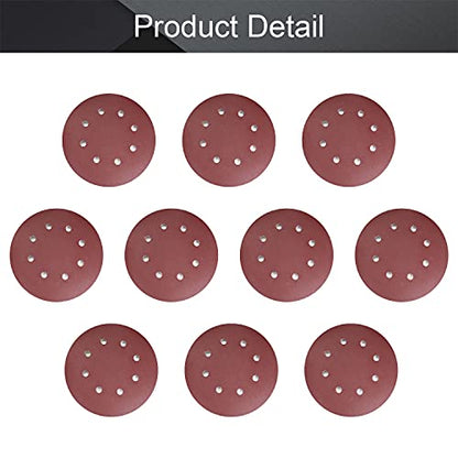 Utoolmart 10pcs 7 Inch 8 Hole Hook and Loop Sanding Disc 240Grit Flocking Sandpaper for Random Orbit Sander - size: 240 Grit