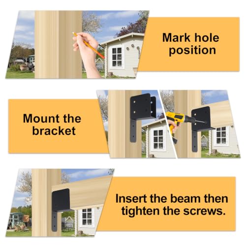 4 Pcs 2“x 4" Joist Anchor Connector Fit 2"x 4"Post for Light Steel Frame - size: 2"x 4" - 4 Pieces, style: Joist Anchor Connector