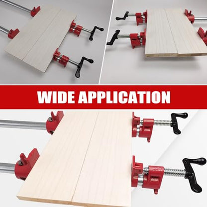 6 Pack 3/4" Pipe Clamps, Wood Gluing Pipe Clamp Set - size: 3/4"