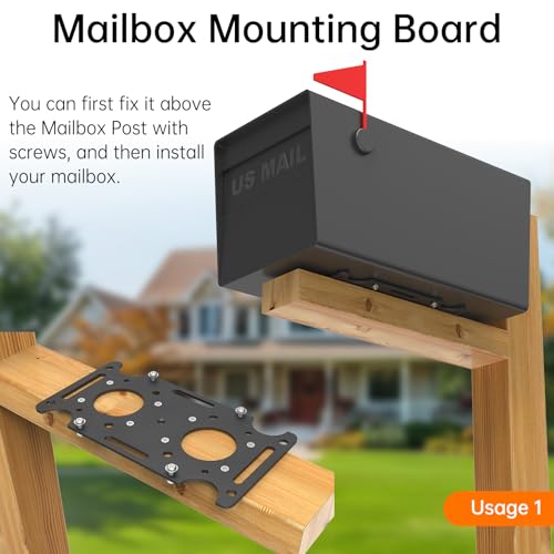 Mailbox Mounting Bracket, Plate for Post Mount Mailboxes - color: Mounting Bracket