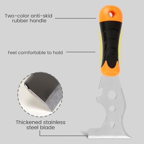 WEGAZ 2 Pack 12-In-1 3" Putty Knife Paint Scraper, 1.5" Stainless Steel