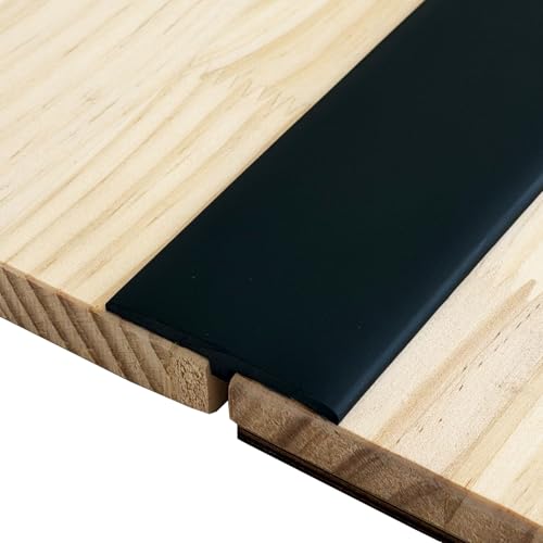 T Molding Flexible Self Adhesive Floor Transition Strip - color: Black, size: T Molding 9.84ft