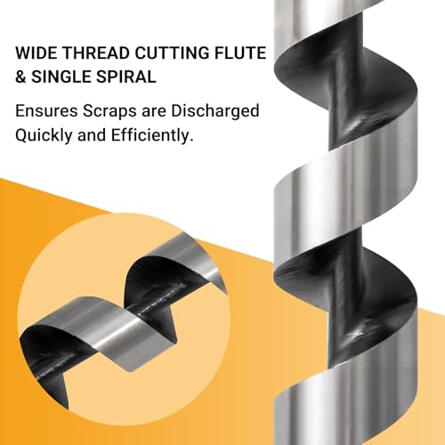 1/2 x 17 Inch Auger Drill Bit, Hex Shank 3/8 Inch - size: 1/2" x 17"