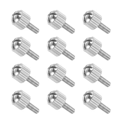 MECCANIXITY 12 Pcs M3x8mm PC Computer Case Thumbscrews, Carbon Steel Nickel Plated Knurled Thumb Screws Bolts Fasteners for Computer Cover, Motherboard, Fan, Power Supply, Silver - color: Silver, size: M3x8mm