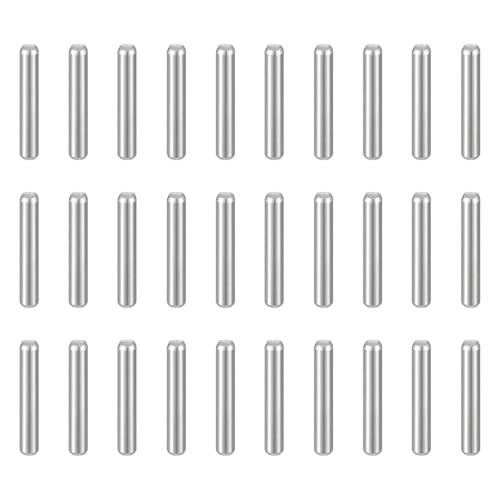 HARFINGTON 55pcs Dowel Pins, M1.5 x 10mm 304 Stainless Steel Cylindrical Shelf Support Peg Pin Rod Fasten Elements for Metal Devices Wood Furniture DIY Installation, Silver - size: M1.5 x 10mm