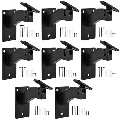 Adjustable Handrail Brackets, Heavy Duty Stair Railing Brackets for Staircase Banister, 8 Pack - size: 8 Pack