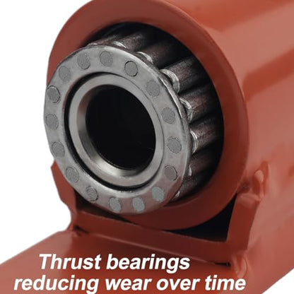 7" Heavy Duty Gate Hinges, 1100 lb, Orange 2 Pack, Face-Mount Bolt/Weld-On - size: 2150P