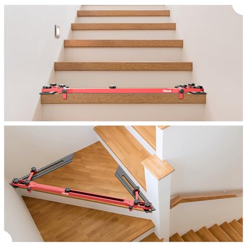 Stair Tread Jig, 72" Adjustable Stair Tread Template Tool for Woodworking