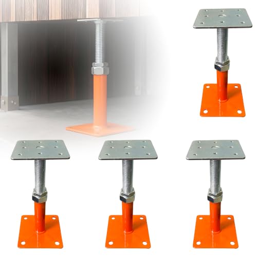 House Jack for House Leveing,5"-8" Range Screw Jack for Foundation, 4 Pack - size: 5-8 Inch-4 Pack