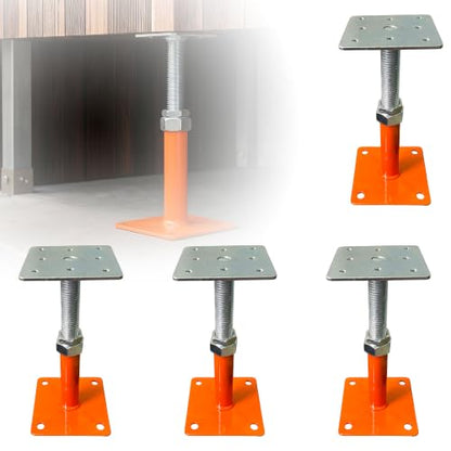 House Jack for House Leveing,5"-8" Range Screw Jack for Foundation, 4 Pack - size: 5-8 Inch-4 Pack