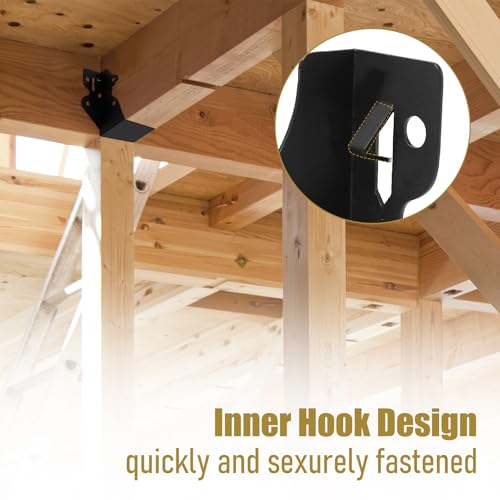 16 Pack 2x4 Joist Hanger Face Mount 20 Gauge Steel Deck Rafter Framing - size: 16 PCS, style: 2''X4''