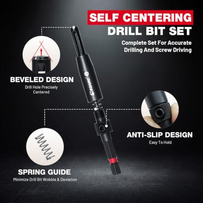 EZARC 25PCS Countersink Drill Bit Set with Self Centering Drill Bits