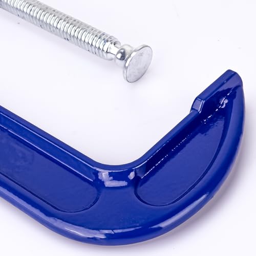 2 Pack 8 Inch Blue C-Clamp - Heavy Duty Iron C Clamps, C-Clamp for Woodworking, Brake Calipers, Maintain, Building, DIY Project - size: 2 Pack 8 Inch