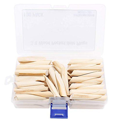 100 Pack 3/8" Solid Wood Pocket Hole Plugs for Pocket Hole Jig
