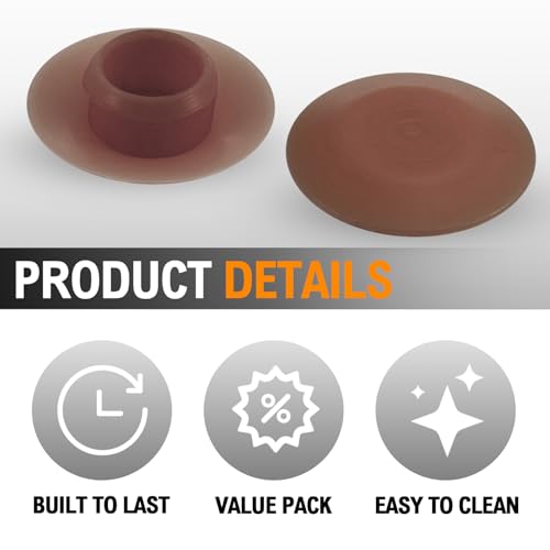 32 Pcs Door Threshold Screw Covers, Adjustable Sill Cap Plugs, Brown - color: Brown