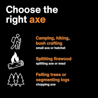 Fiskars X7 Small Hatchet Axe 14", for Camping & Chopping Wood Kindling - style: 14" Hatchet