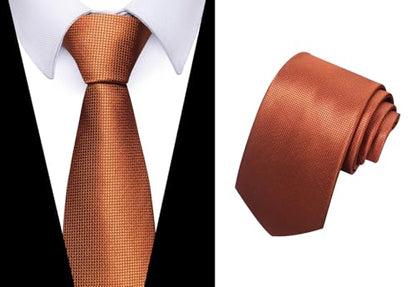 joy alice Tie For Men 6 PCS Necktie Woven Jacquard Neck Ties Set Neck Ties - color: Browngrey Black Yellow