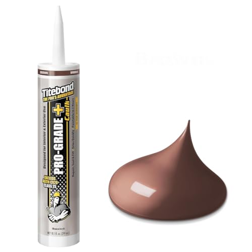 Titebond Pro-Grade Plus Caulk, Brown 10.1 Oz (12 Pack) – 8421