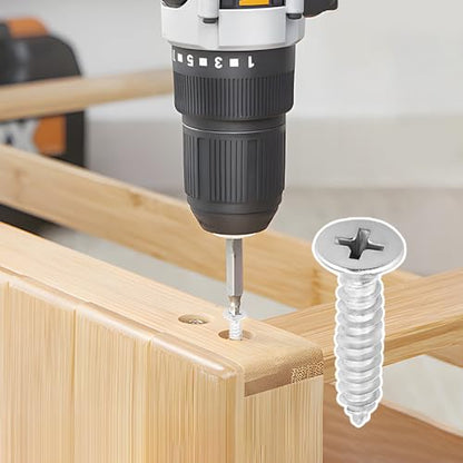 #12 x 2 (25 pcs) Flat Head Sheet Metal Screws, 304 Stainless Steel (18-8), Phillips Drive, Self Tapping, Corrosion Resistant Screws for Wood, Sheet Metal and More - size: #12 x 2"