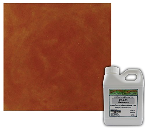 Acid Concrete Stain Professional Grade - Clay Canyon, 16 Ounce - color: Clay Canyon, size: 0.125 Gallon