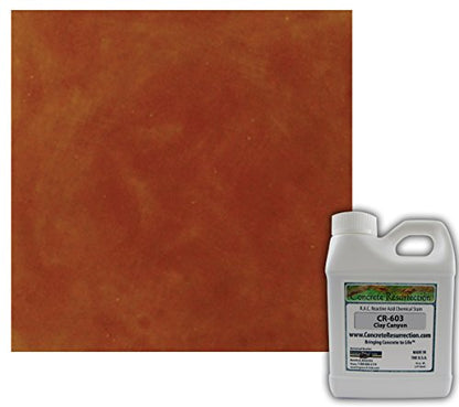 Acid Concrete Stain Professional Grade - Clay Canyon, 16 Ounce - color: Clay Canyon, size: 0.125 Gallon