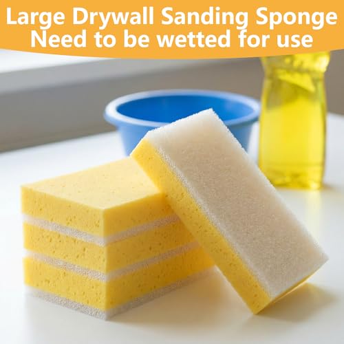 8 Pcs Drywall Sanding Sponge, 9" Washable Dual-Sided Wet Sanding Block - color: 8 Pcs