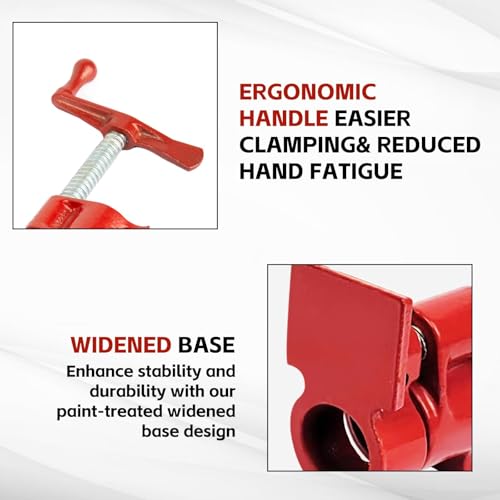 3/4” Pipe Clamp Sets 2-Pack with Stands - size: Pipe Clamp - High Base