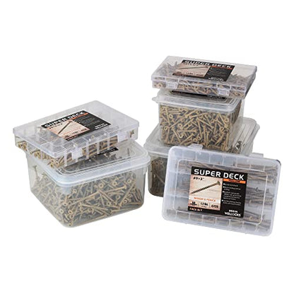 WELLOCKS #8 x 1-1/2 in Tan Deck Screws, 5.2 lbs with T25 Bit - size: #8×1-1/2", style: 5.2LBS Tan