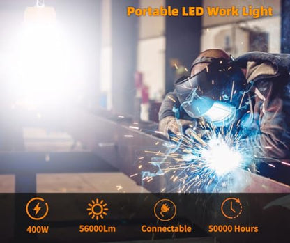 400W LED Temporary Work Light,Portable Hanging Construction Work Light