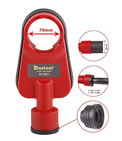 Drilling Dust Collection Attachment,Universal Dust Shroud for Drilling 2-5/8" Dt1801 - size: 2-5/8 inch