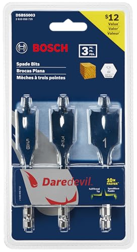 Bosch DSBS5003 3 pc. Daredevil Stubby Length Spade Bit Set