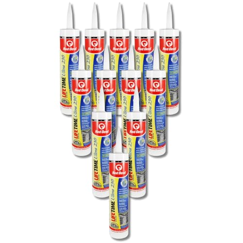 Red Devil 077060 Lifetime Ultra Premium Elastomeric Acrylic Latex Sealant, Black, 10.1 oz, Pack of 12 - color: Black, size: 10.1 oz, style: Pack of 12