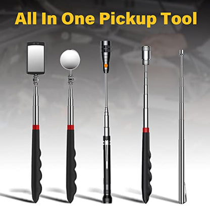 Magnetic Pickup Tool Set with Inspection Mirror, Birthday Gifts For Men