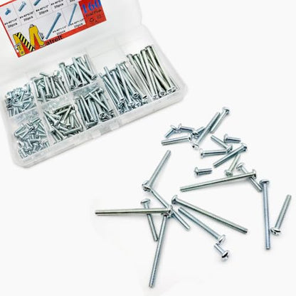 160 Pcs 8 Sizes #4-40 Machine Screws Knob Screw Cabinet Screws Electricians Screw, Carbon Steel Zinc-Plated Phillips Pan Head Machine Screws Assortment Kit - size: #4-40-8Size-160P