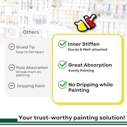 Foam Paint Brush Set 2 inch, 20 Pack with Wood Handles - size: 2" - 1 Pack