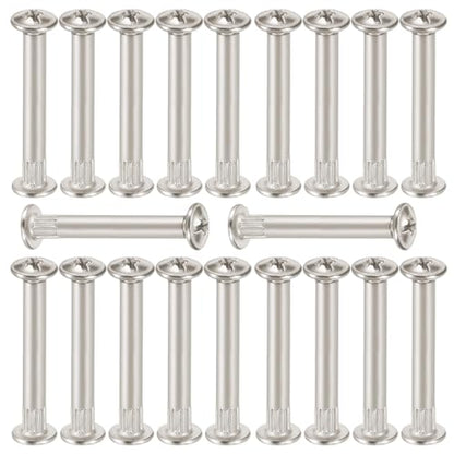 20 Sets Furniture Joint Connector Bolt & Cap Nuts Kits (35mm Sleeve) - size: M5 x 35mm