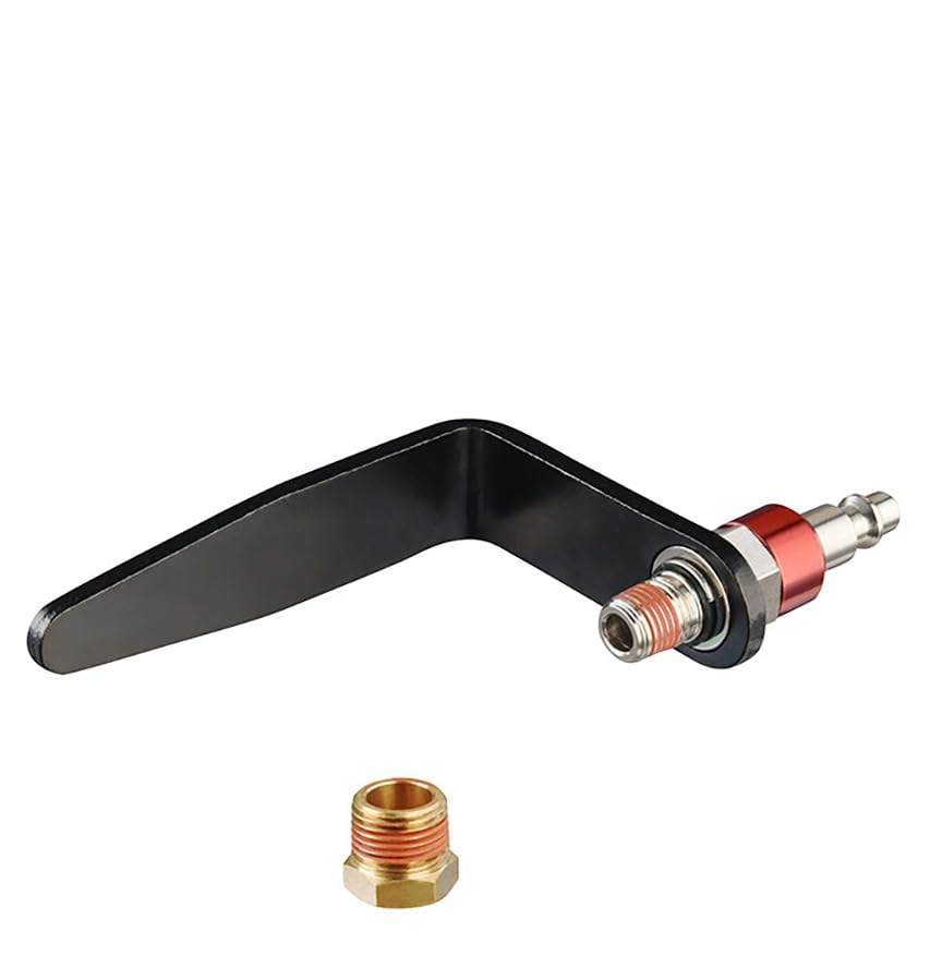 RayMagic Steel Pneumatic Tool Rafter Hook Hanger, Lightweight, Durable,Reusable Metal Organaizer Adjustable Easy Install Hooks with 1/4" Air Tool Swivel Fitting, for Air Nailer, 1-Piece Brass Fitting - style: 1-Piece