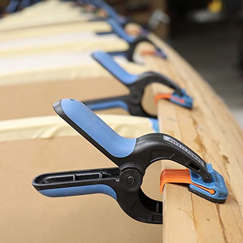 Rockler Bandy Spring Clamps (3-Pair) One-Handed Nylon Clamp Set - size: 3PACK-Medium