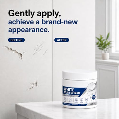 Compensai 2Pcs White Furniture Touch-Up Paste,Professional Wood Filler & Wall Repair Cream for Scratches for Furniture and Floor,Works on Tables,Cabinets & Wooden Floors