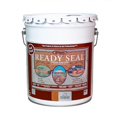 Ready Seal Exterior Wood Stain & Sealer, Pecan, 5 Gallon - color: Pecan, size: 5 Gallon