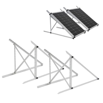45 Inch 2 Sets Solar Panel Mounting Brackets Kit 0-90 Adjustable Solar Panel Tilt Mount Brackets for 100-400W Panels Windproof for Roof,RV,Ground,Boat and Off-Grid. (2Sets Upgrade) - size: 45IN Enhanced 2 Sets